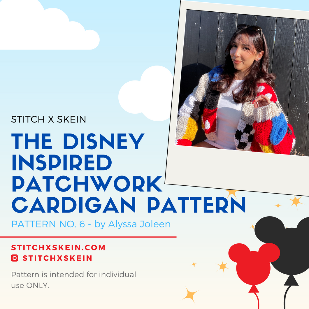 Disney Inspired Patchwork Cardigan PDF pattern