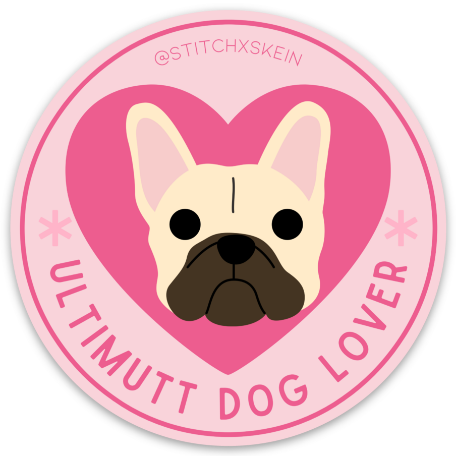 'Ultimutt Dog Lover' sticker ft. FRENCHIE DOG