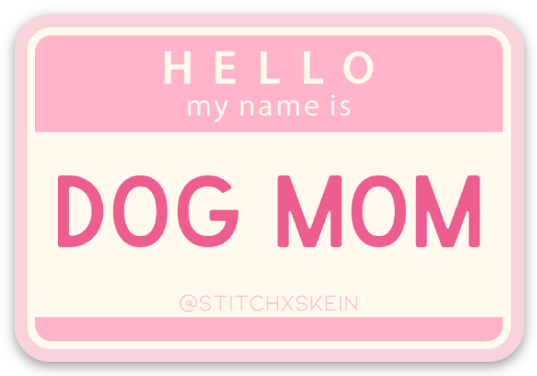 'Dog Mom' sticker
