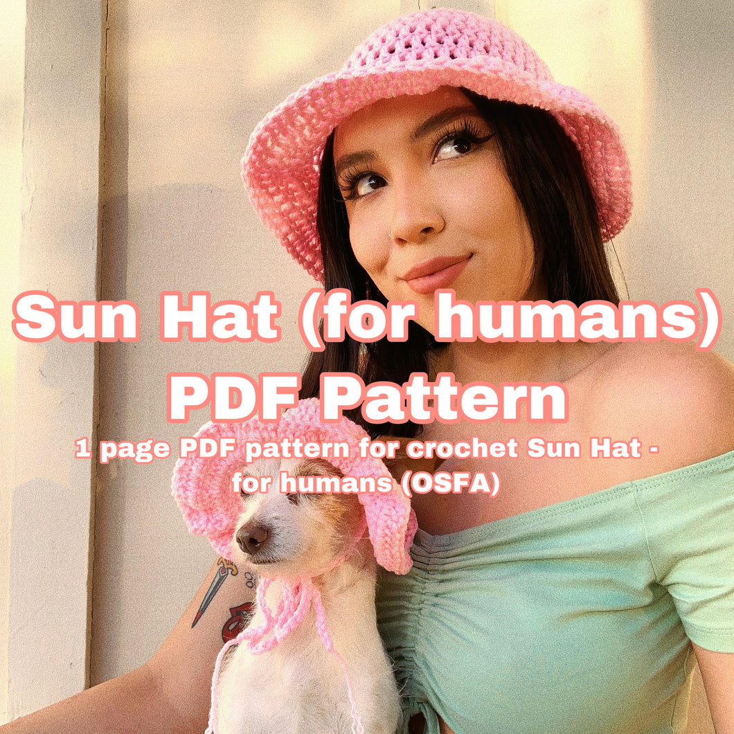Sun Hat PDF Pattern - for humans